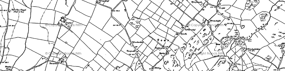 Old map of Soar in 1888