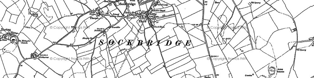 Old map of Sockbridge in 1913