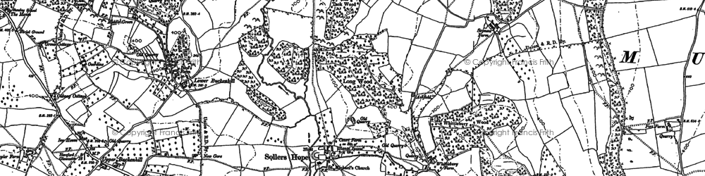 Old map of Sollers Hope in 1887