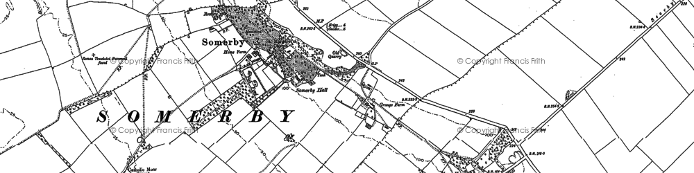Old map of Somerby in 1886