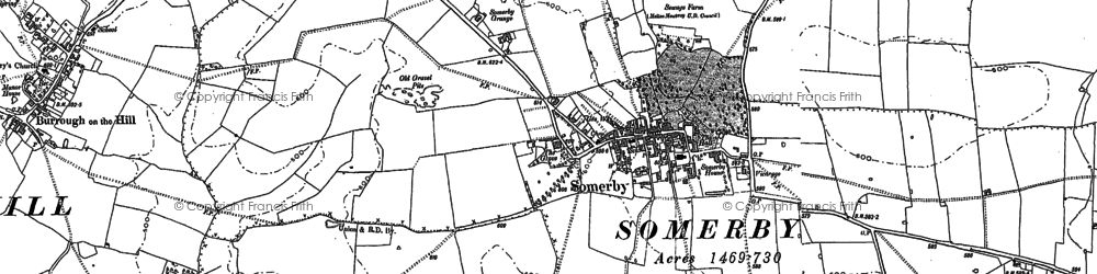 Old map of Somerby in 1902