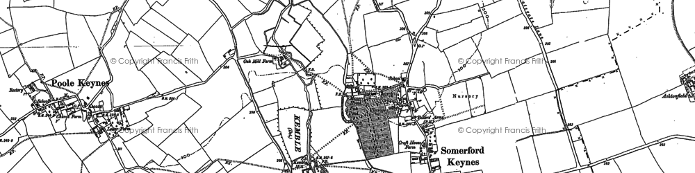 Old map of Cotswold Community in 1920