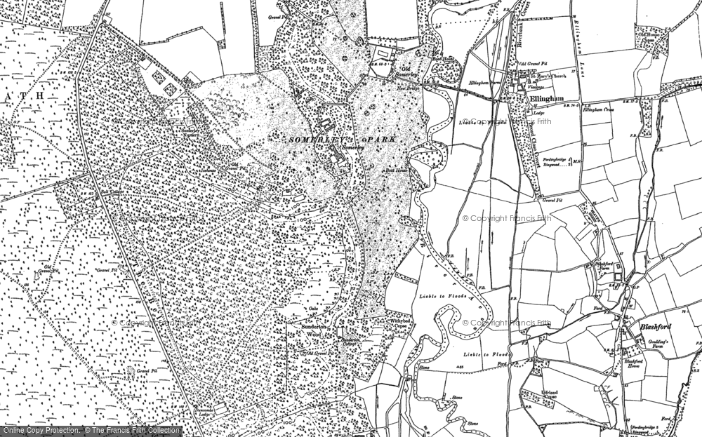 Old Map of Somerley, 1907 - 1908 in 1907