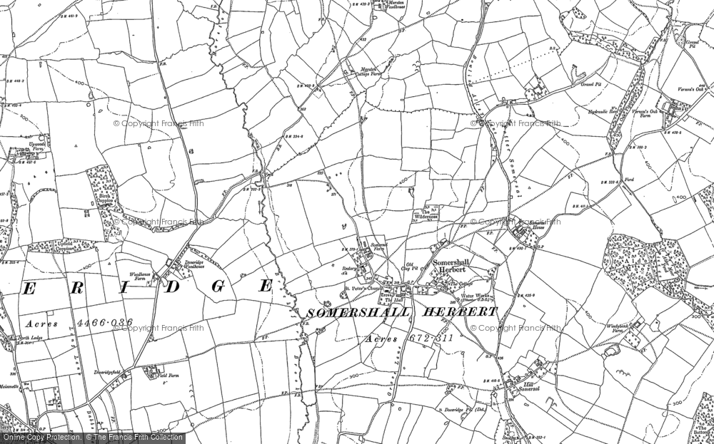 Old Map of Historic Map covering Potter Somersal in 1880