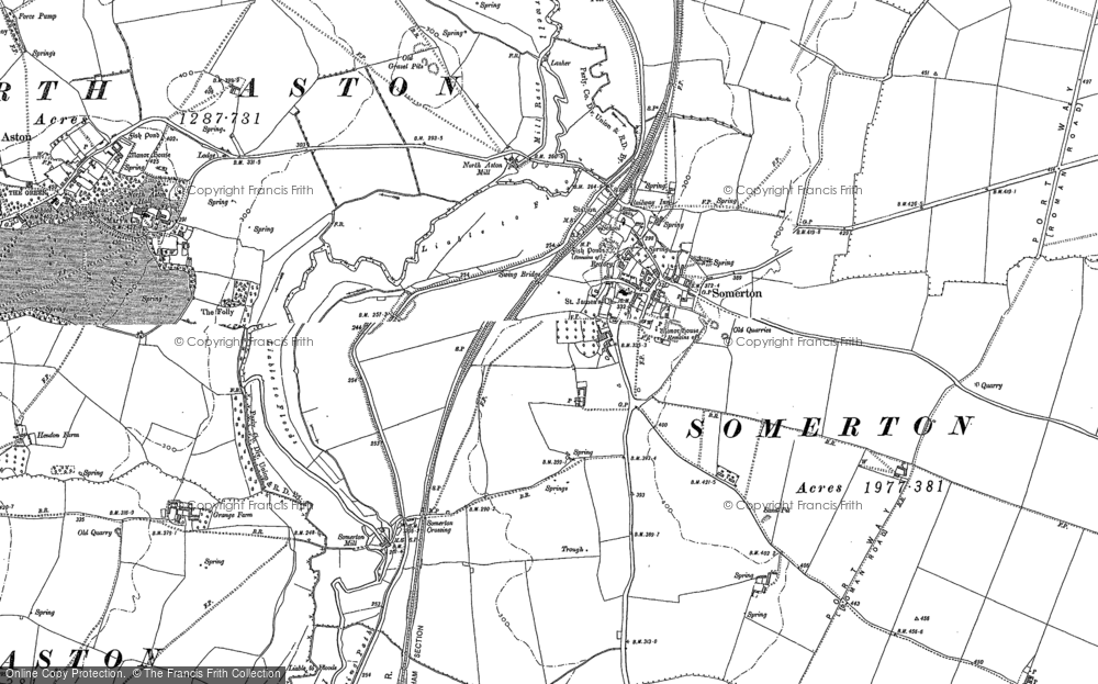 Old Map of Somerton, 1898 in 1898