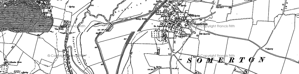 Old map of Somerton in 1898