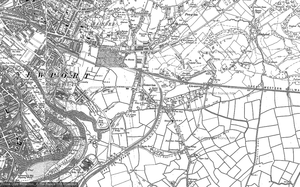 Old Map of Somerton, 1900 in 1900