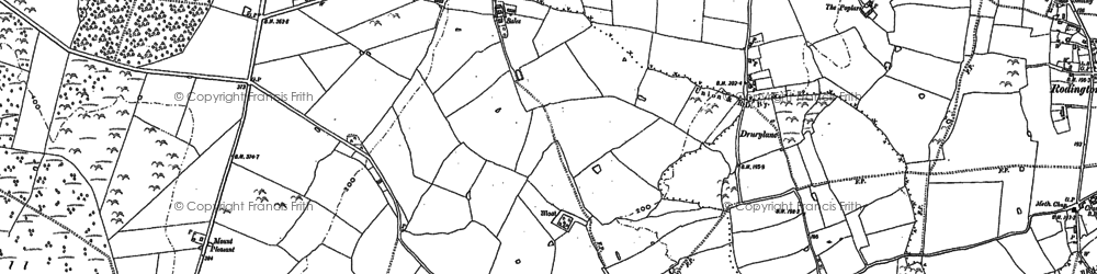 Old map of Rodington Heath in 1880