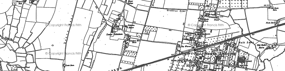 Old map of Sompting in 1909