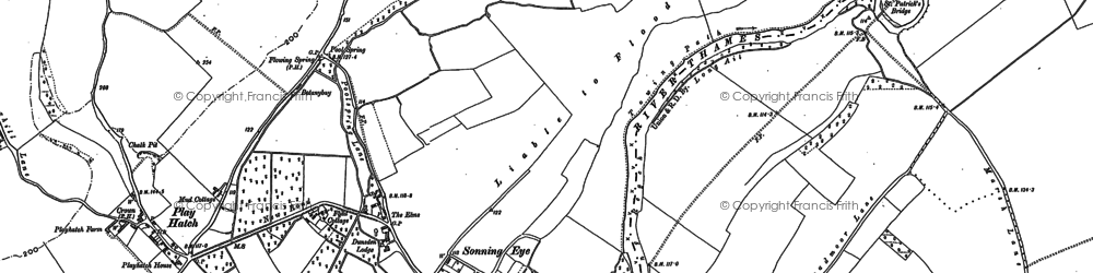 Old map of Sonning Eye in 1910