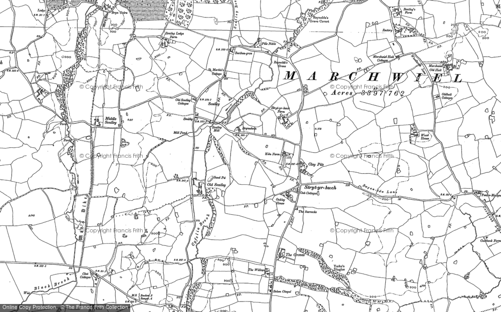 Old Map of Sontley, 1898 - 1909 in 1898