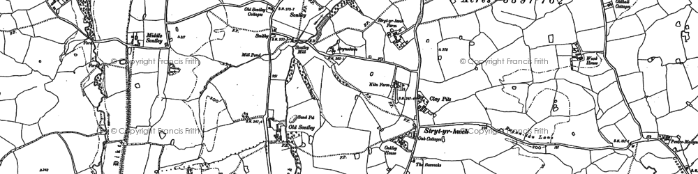 Old map of Sontley in 1898