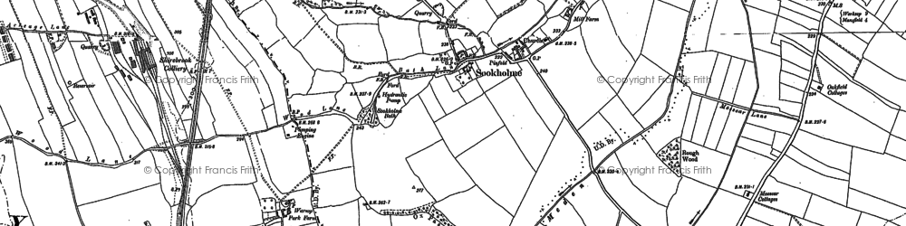 Old map of Sookholme in 1884
