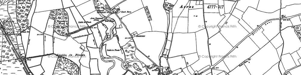 Old map of Avon Common in 1907