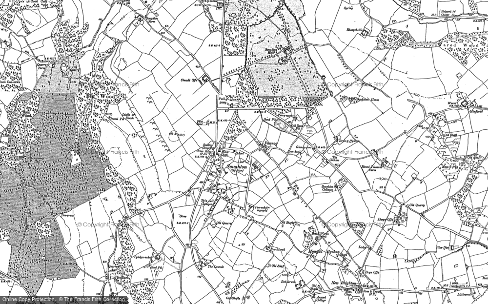 Old Map of Soughton, 1898 - 1910 in 1898