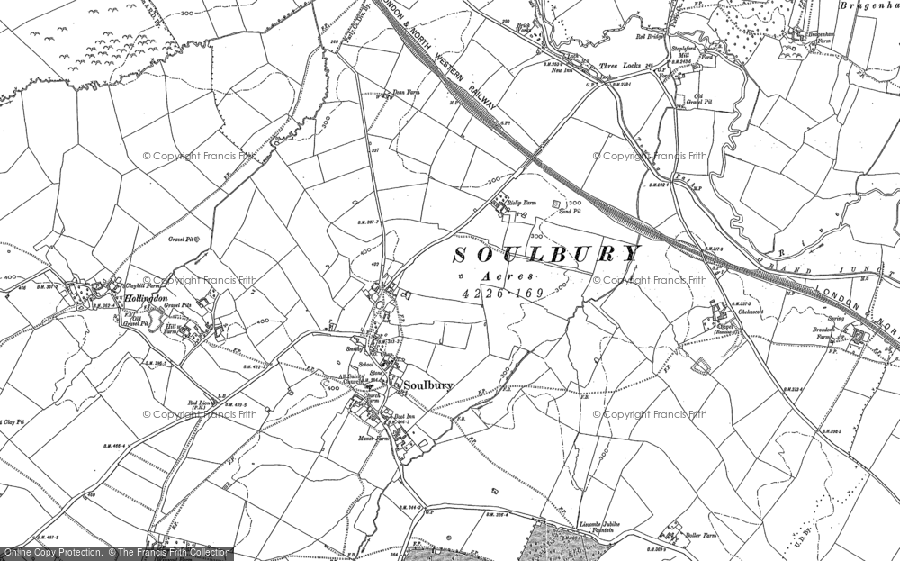 Old Map of Soulbury, 1923 in 1923