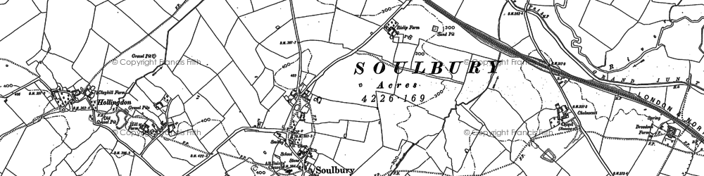 Old map of Soulbury in 1923