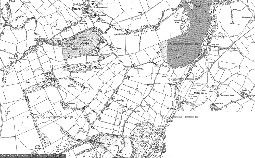 Old Map of Historic Map covering Waterfoot in 1897