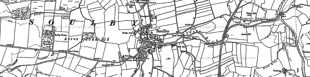 Old map of Soulby in 1987