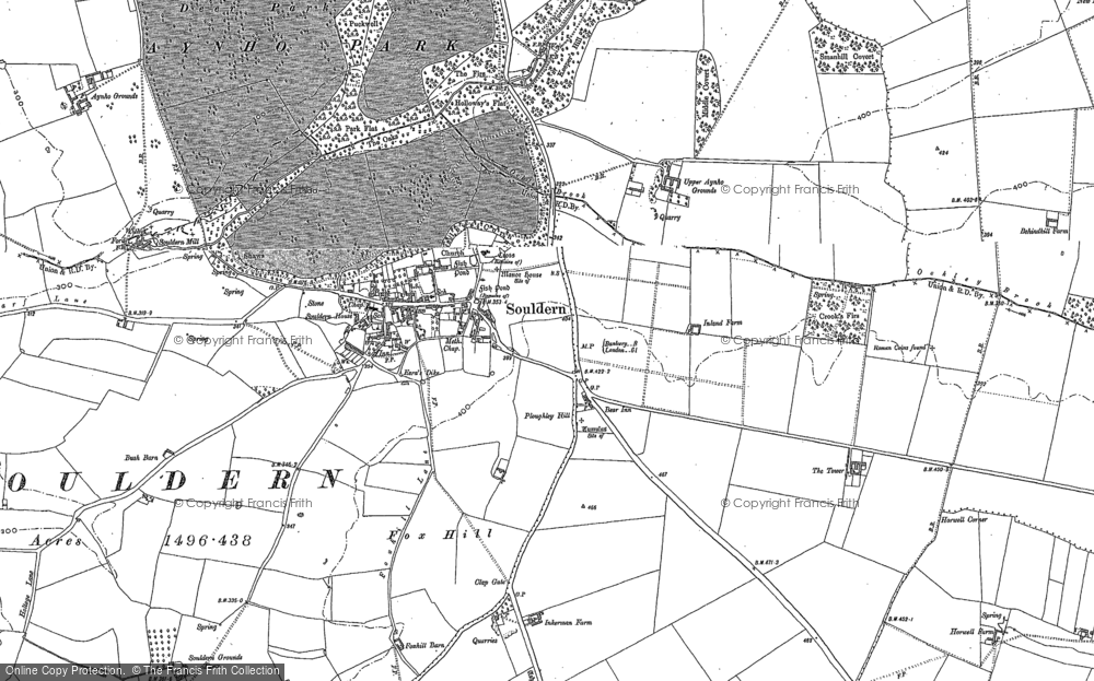 Old Map of Souldern, 1898 in 1898