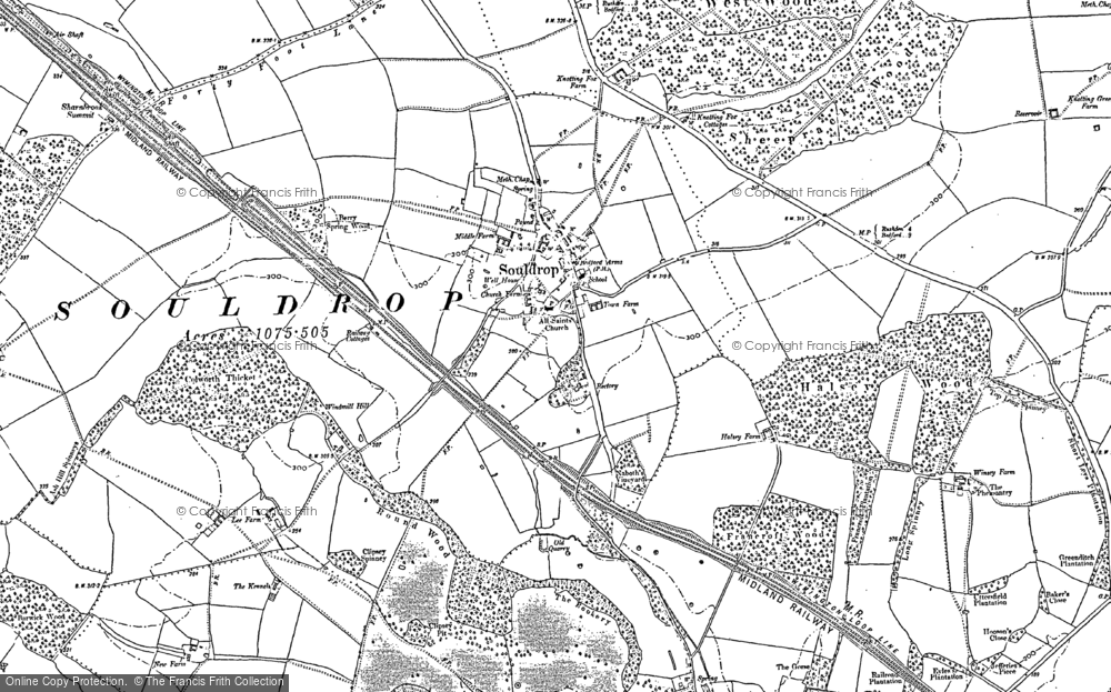Old Map of Souldrop, 1882 - 1900 in 1882