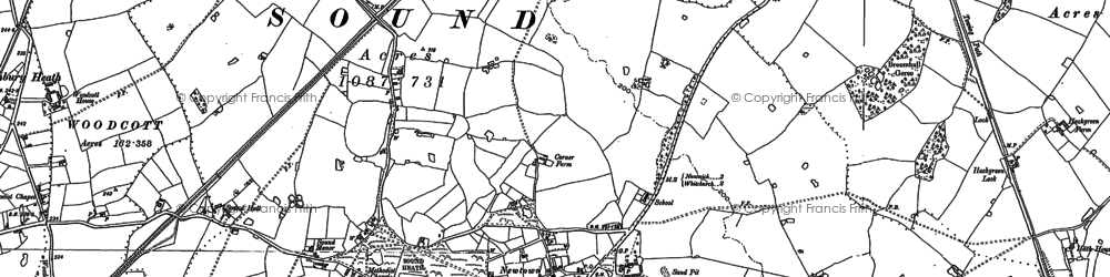Old map of Sound Heath in 1897