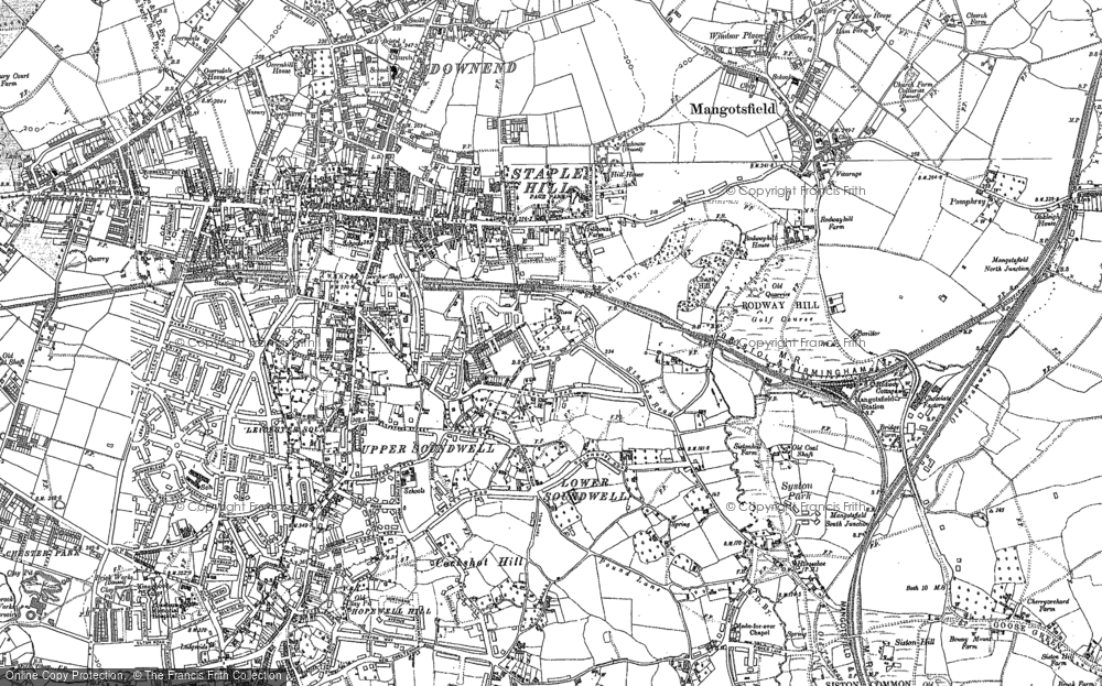 OLD ORDNANCE SURVEY MAP BRISTOL STAPLE HILL 1902 SOUNDWELL NORTH KINGSWOOD 