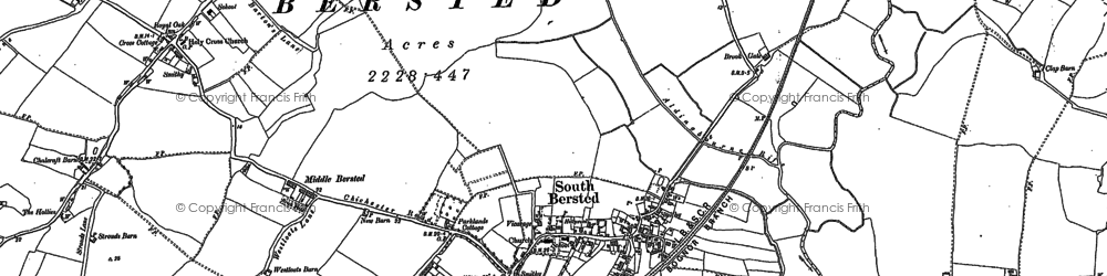 Old map of South Bersted in 1847