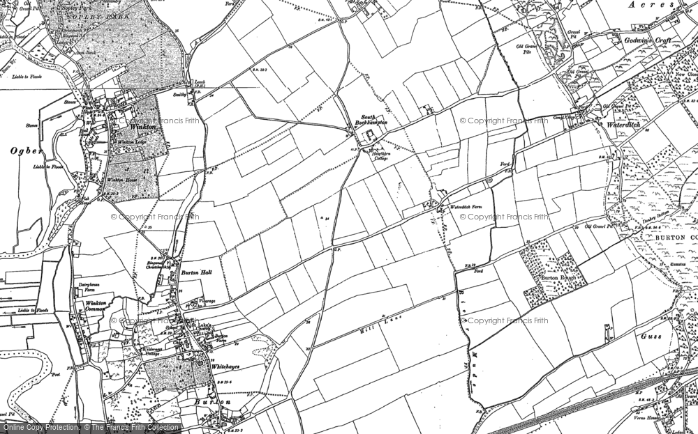 Old Map of South Bockhampton, 1896 - 1907 in 1896