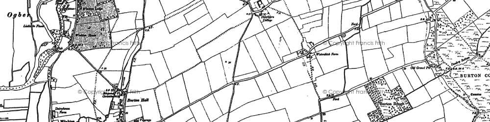 Old map of South Bockhampton in 1896