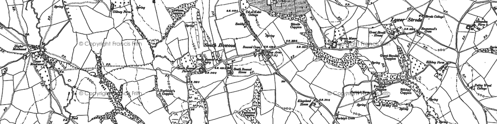 Old map of Furleigh Cross in 1886