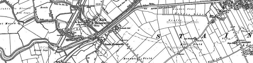 Old map of South Bramwith in 1891