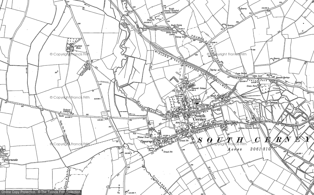 Old Map of South Cerney, 1920 in 1920