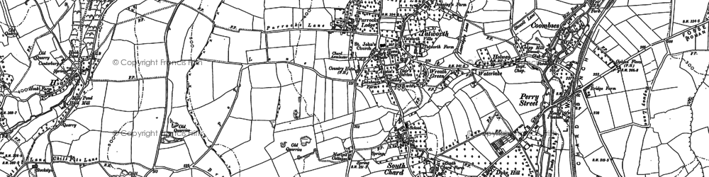 Old map of South Chard in 1901