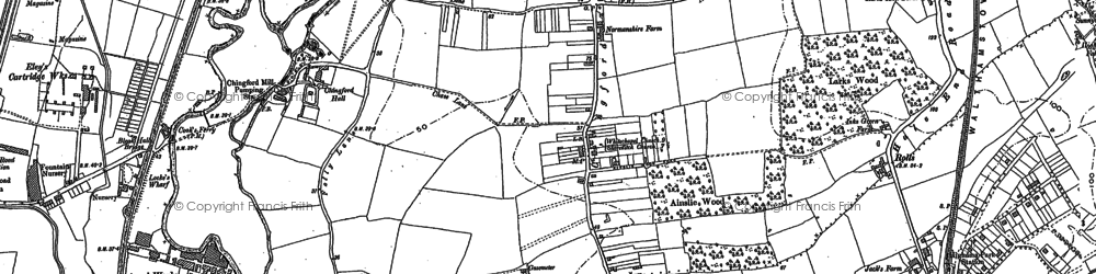 Old map of Chingford Hatch in 1894