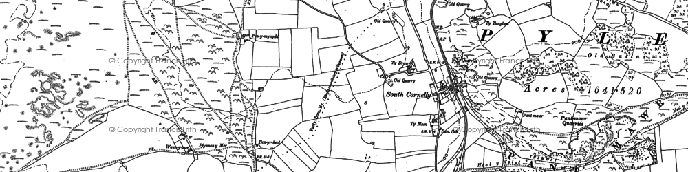 Old map of South Cornelly in 1897