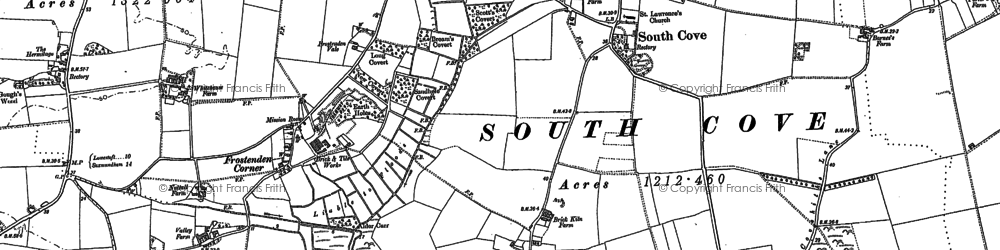 Old map of Broom Walks in 1903