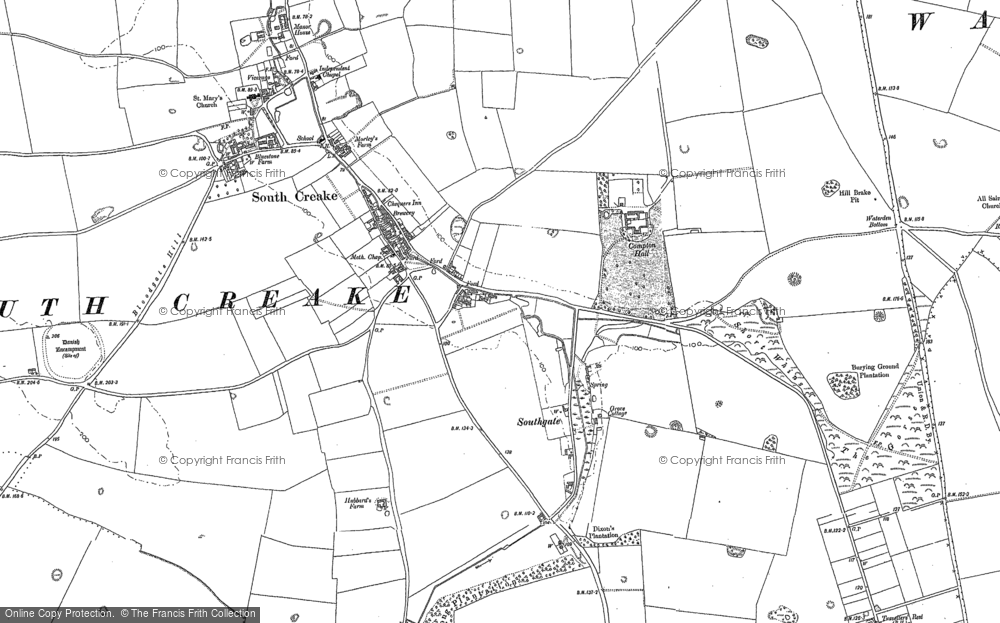 Old Map of South Creake, 1885 in 1885