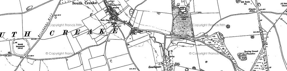 Old map of Bloodgate Hill in 1885