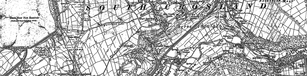 Old map of South Crosland in 1888