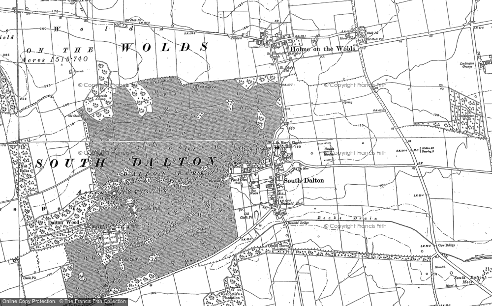 Old Map of South Dalton, 1889 - 1890 in 1889