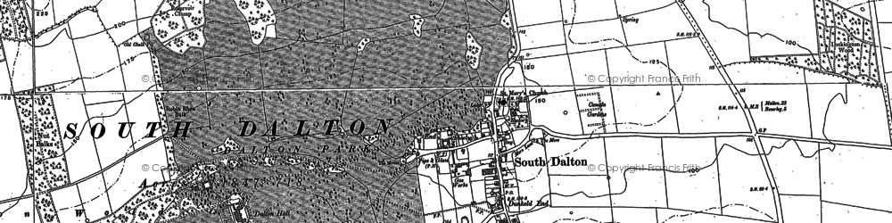 Old map of South Dalton in 1889