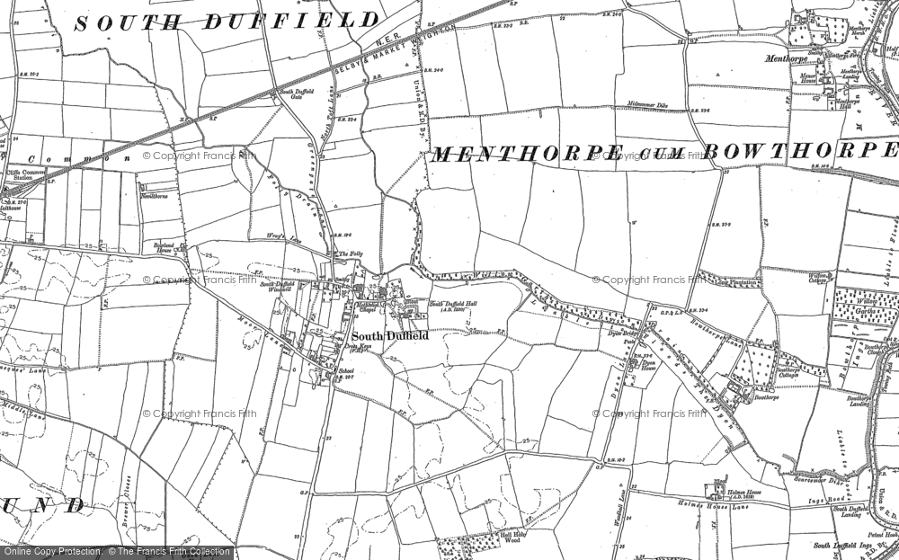 Old Map of South Duffield, 1889 in 1889