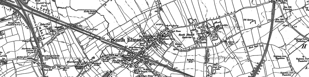 Old map of South Elmsall in 1891