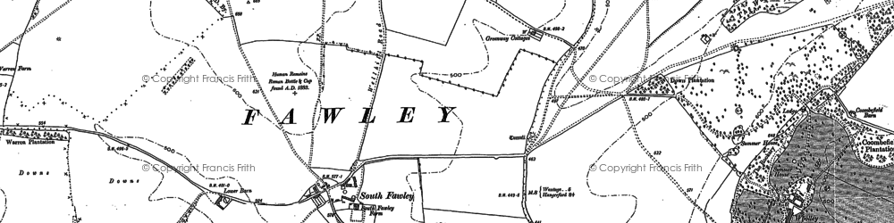 Old map of South Fawley in 1898