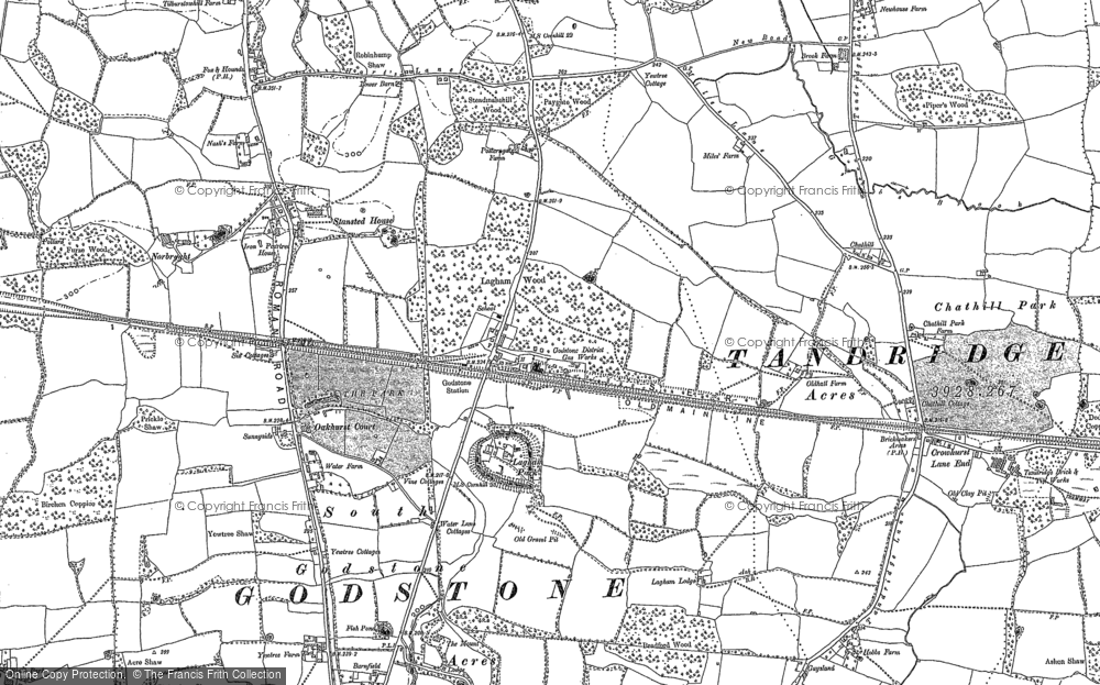 Old Map of Historic Map covering Crowhurst Lane End in 1895