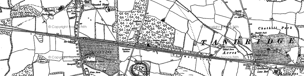 Old map of Crowhurst Lane End in 1895