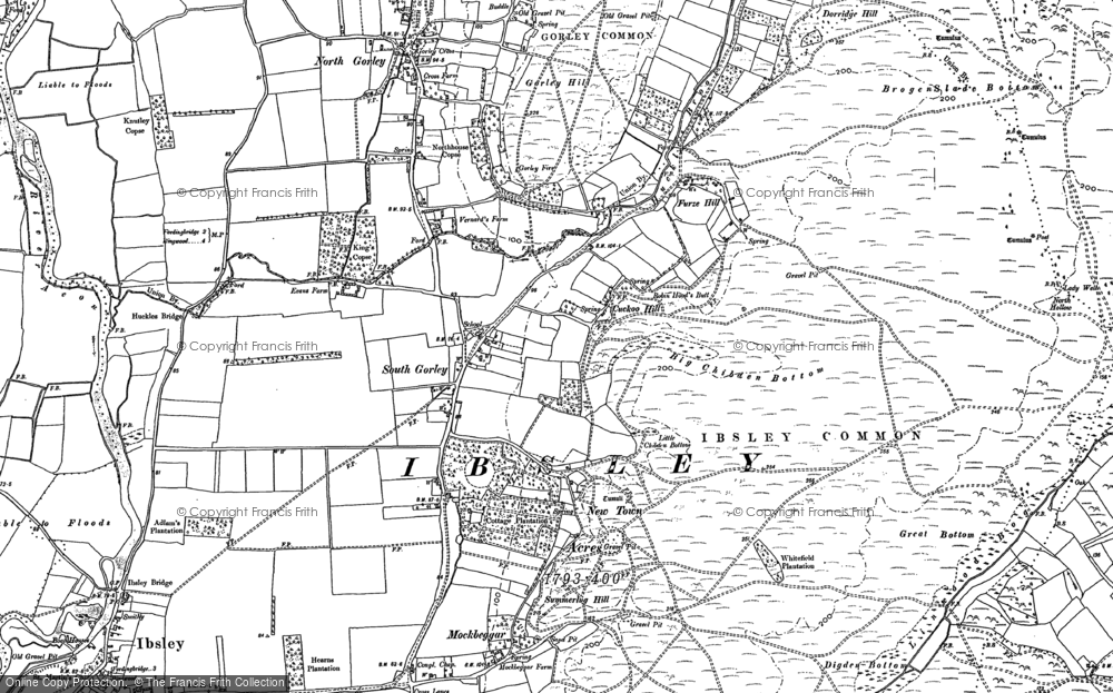 Old Map of South Gorley, 1895 - 1907 in 1895