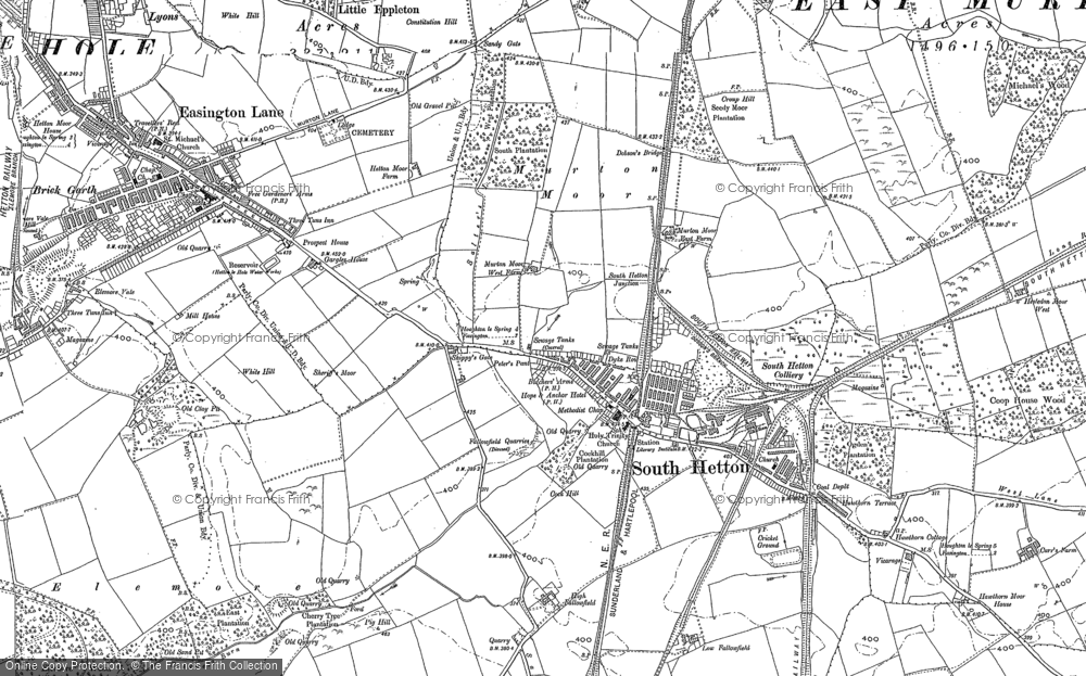 Old Map of South Hetton, 1914 in 1914