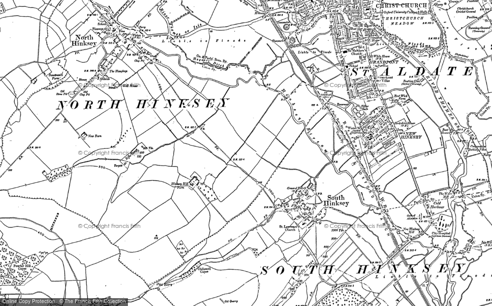 Old Map of South Hinksey, 1910 - 1919 in 1910